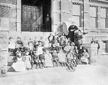 Photographic print of African-American children at Garfield School, Butte, 1897, MHS Research Center Photo Archives, #946-124