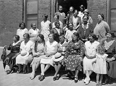 Group photograph of Montana Federation of Colored Women's Clubs annual meeting attendees. MHS Photo Archives #PAc 2002-36.2