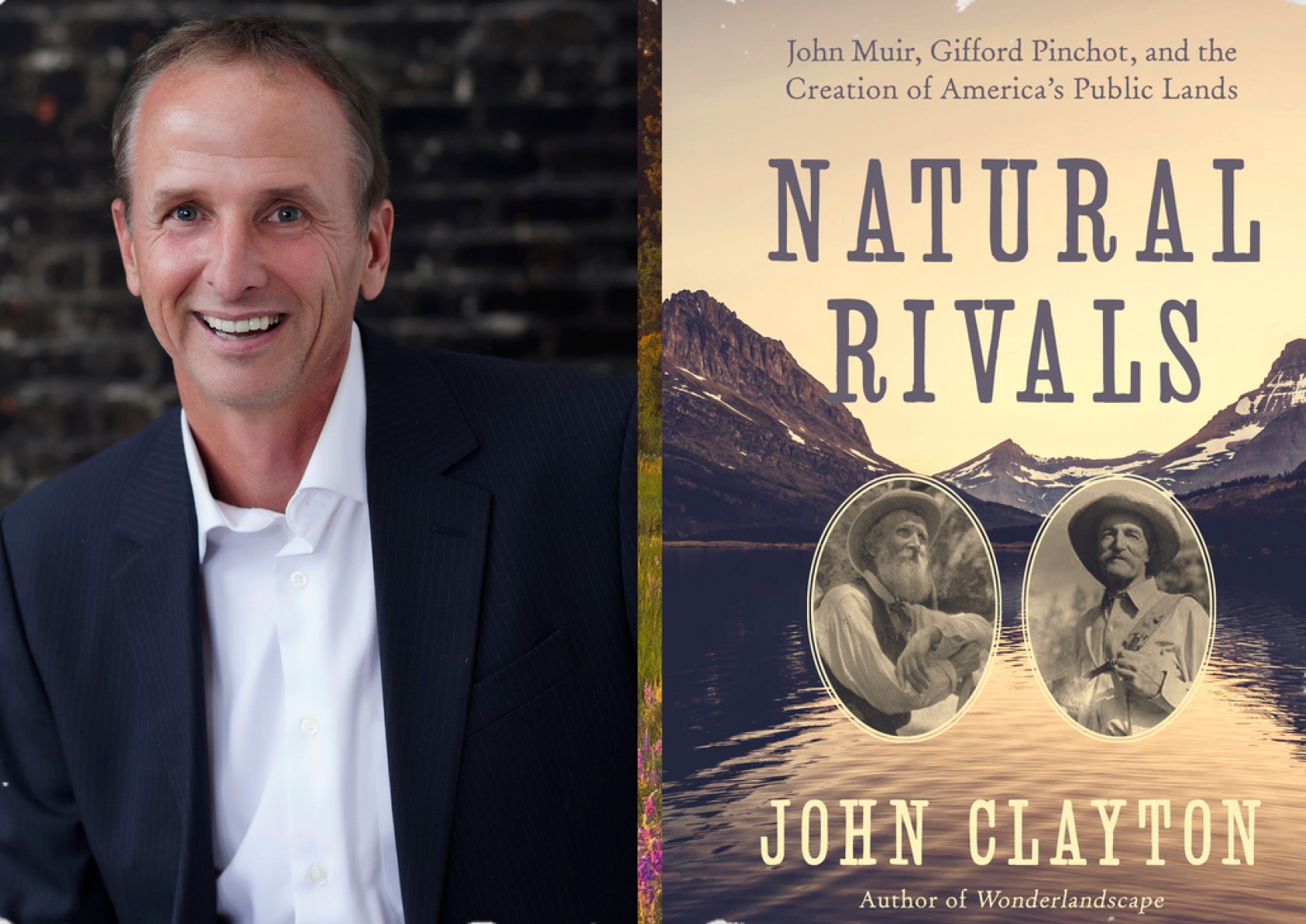 Photo of author John Clayton and Natural Rivals book cover