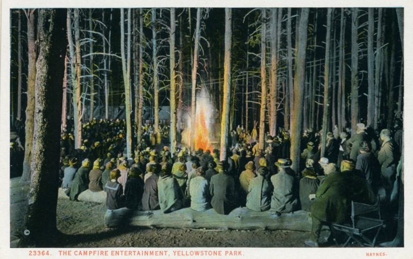 F.J. Haynes #23363 The Campfire Entertainment, Yellowstone Park