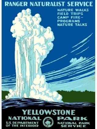 Yellowstone National Park, Ranger Naturalist Service Poster, ca. 1938