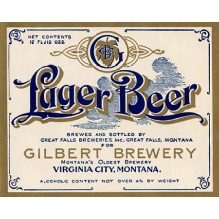 Gilbert Brewery beer bottle label, Private Collection