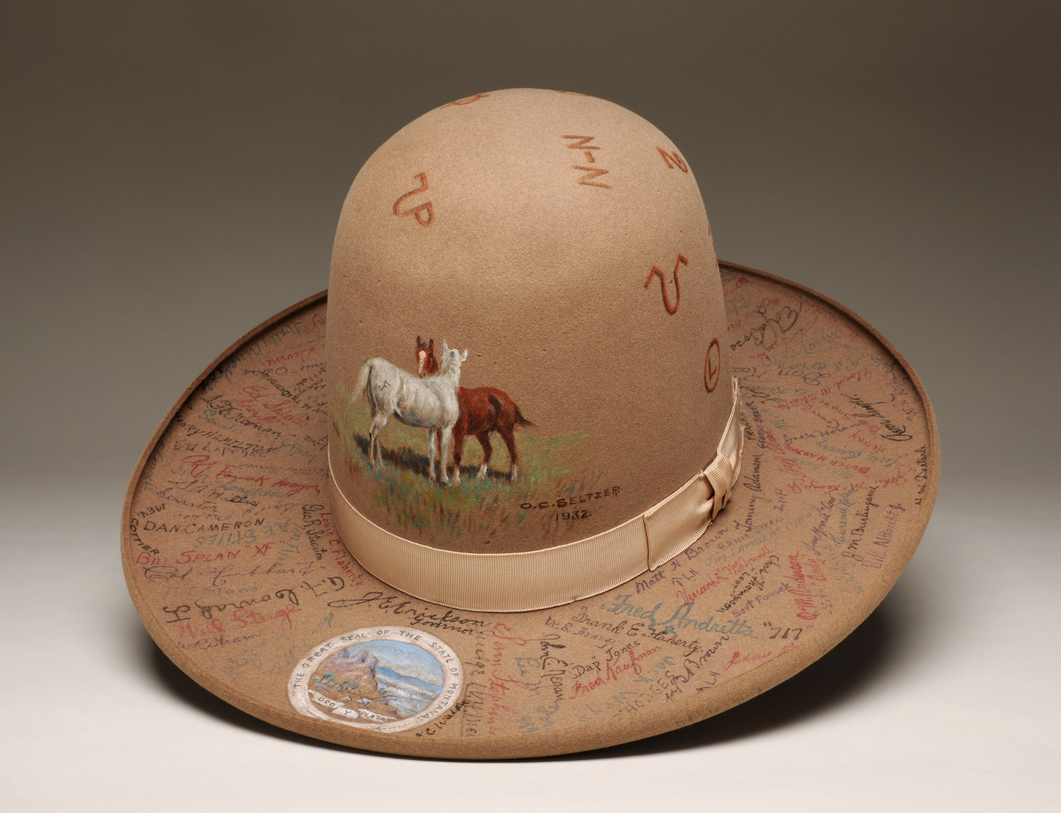 Autographed Stetson, Illustrated by O. C. Seltzer, 1932, MHS X1966.29.01, Gift of John L. Fogarty