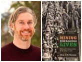 Photos of Alan Noonan and his book cover 'Mining Irish-American Lives'