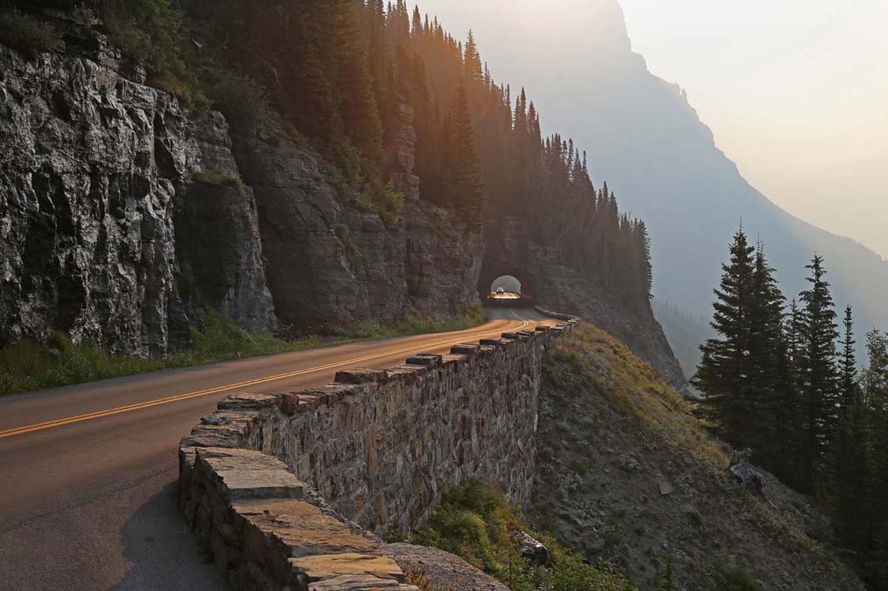 Photograph of the Going-to-the-Sun Road in Glacier National Park, Glacier County, Montana