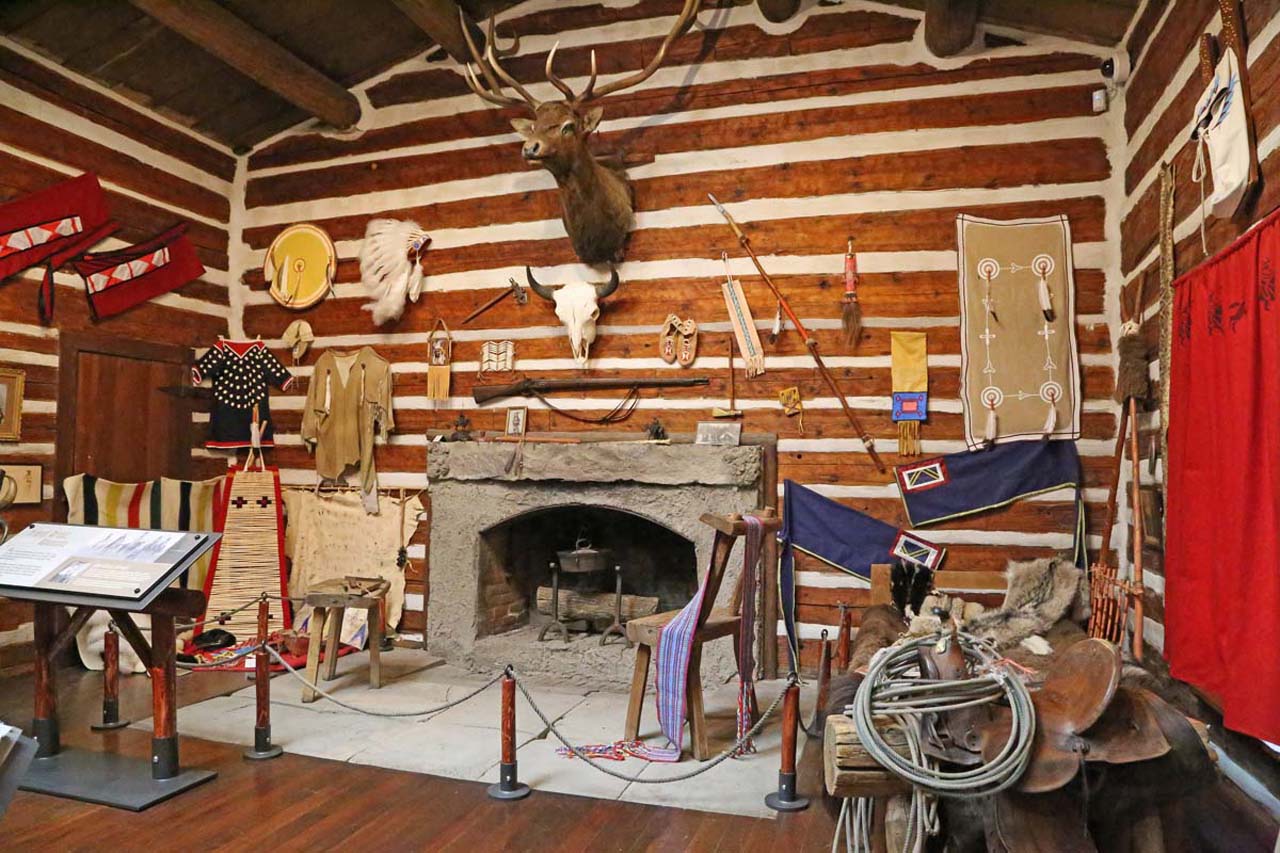 Interior view of Charles M. Russell Home and Studio in Great Falls in Cascade County, Montana