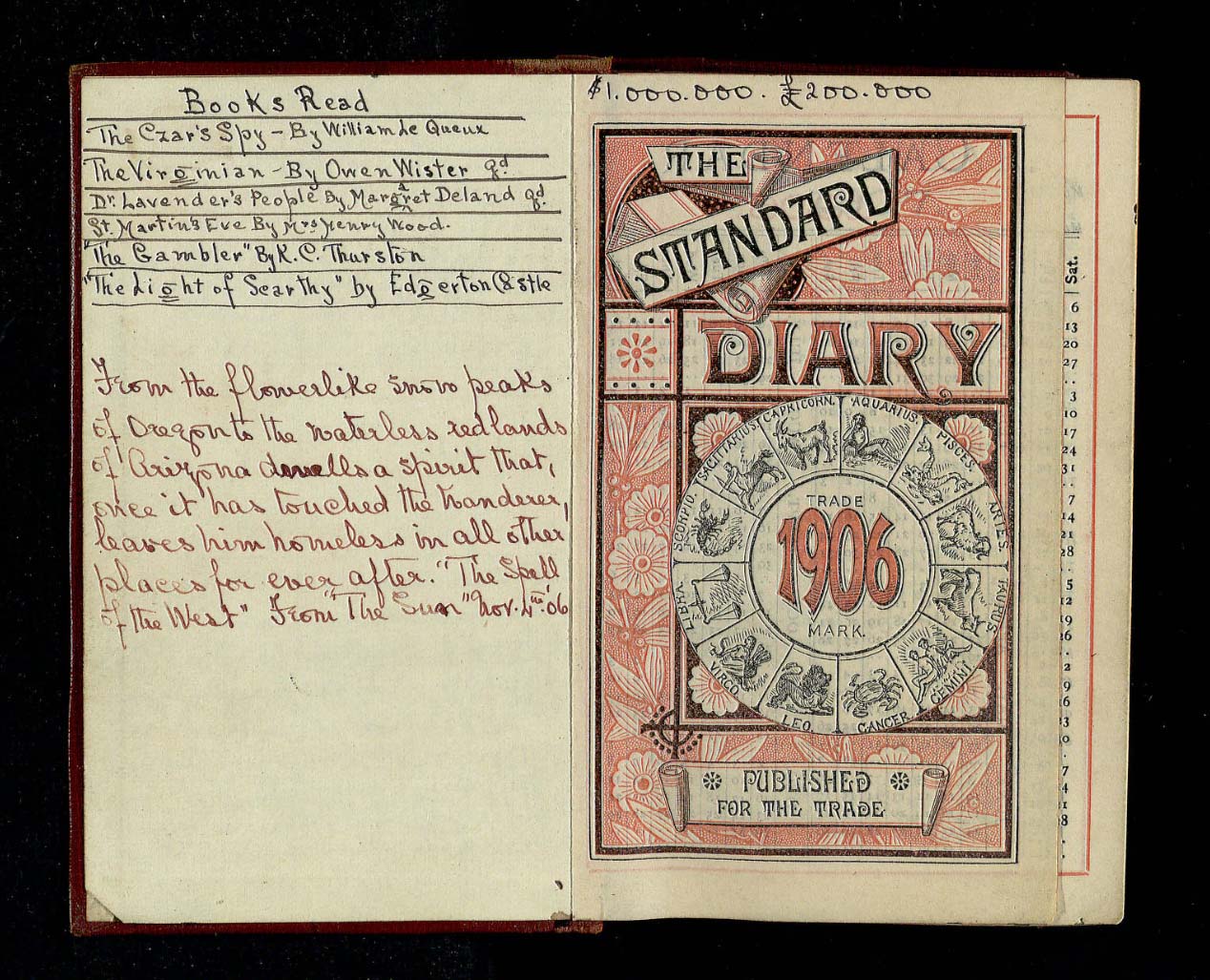 Evelyn Cameron’s 1906 Diary