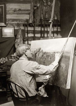 Charlie Russell in his studio